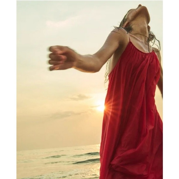 All Saints Amor low back maxi dress in Berry Red NWT size US 4 - Picture 13 of 13